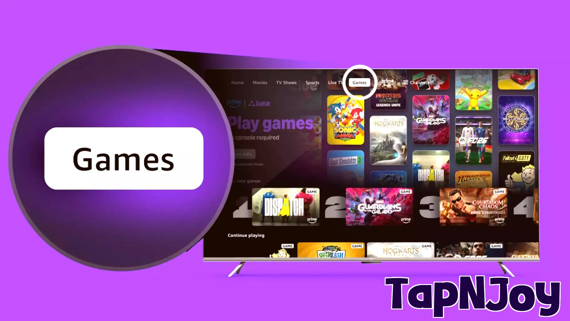 Amazon puts Luna gaming service inside its Prime Video app, hoping people finally notice