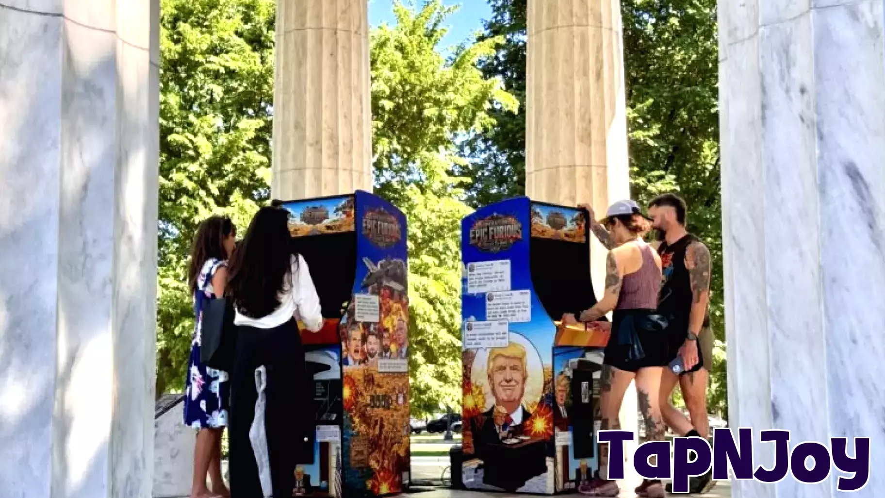 New protest art mocks Trump’s handling of the war in Iran