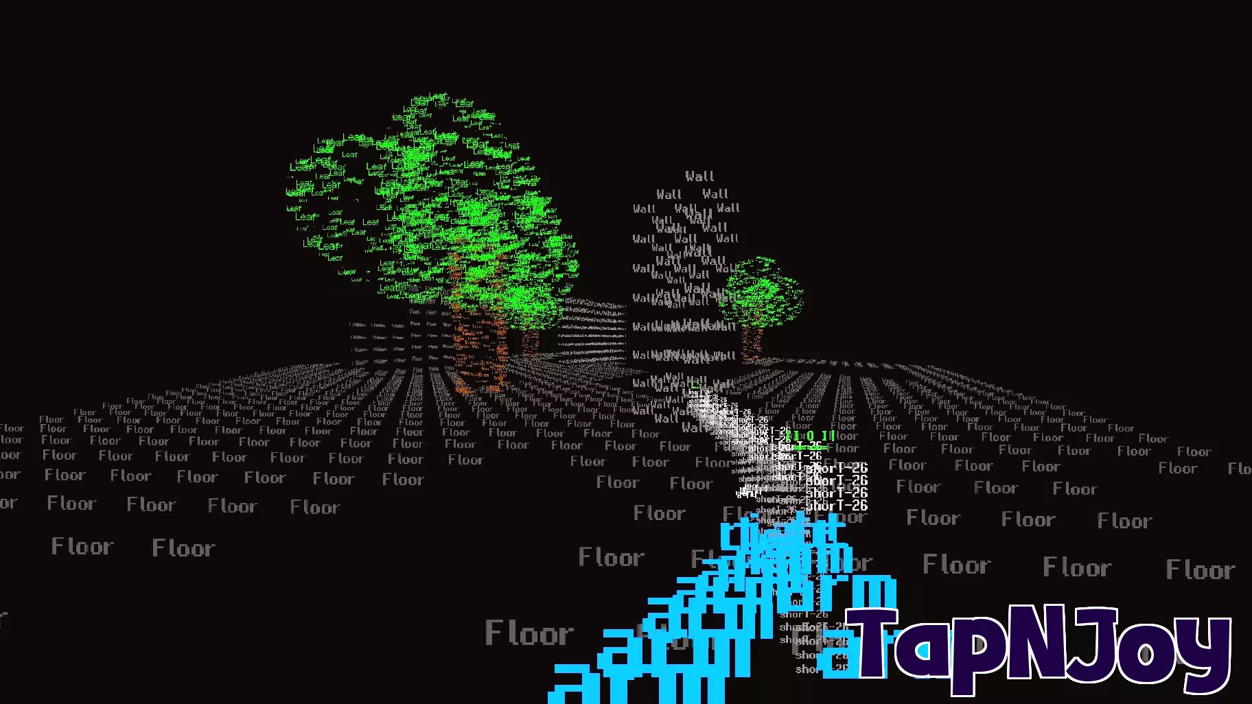 This game's 3D graphics are made entirely from text