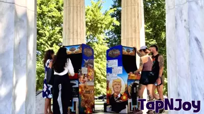 New protest art mocks Trump’s handling of the war in Iran